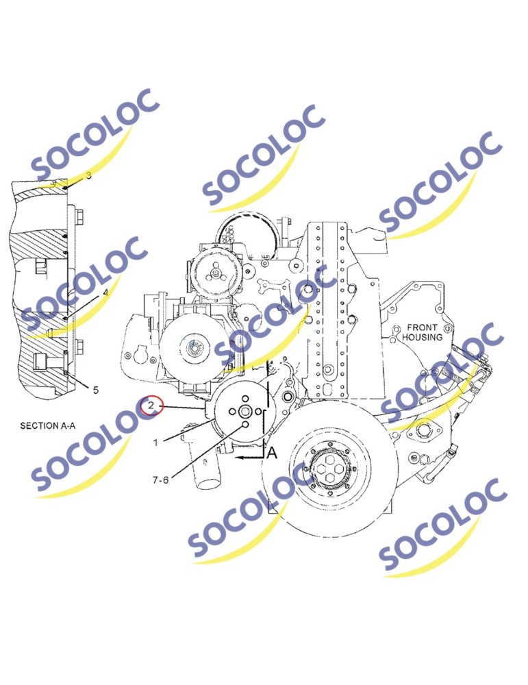 Pompe à eau Caterpillar 338-1149 | Moteur CAT C9.3 C9.3B | SOCOLOC