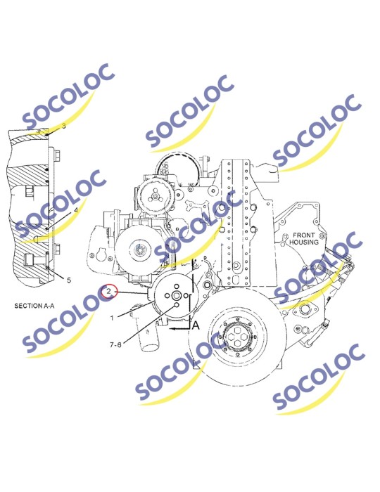 Pompe à eau Caterpillar 338-1149 | Moteur CAT C9.3 C9.3B | SOCOLOC