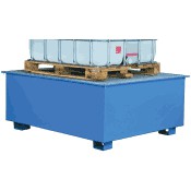 Palettes de rétention pour 1 ou 2 conteneurs cubitainers