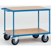 Chariots à tables hautes 2, 3 et 4 plateaux, charge 500 kg