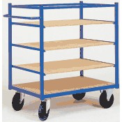 Chariots à 4 à 6 plateaux bois amovibles, charge 500 kg