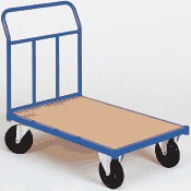 Chariots plate-formes à dossiers et ridelles amovibles, charge 500 kg